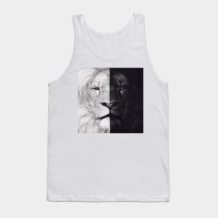 Black and White Lion Tank Top